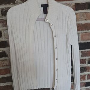 Ralph Lauren Cream Ribbed Cardigan